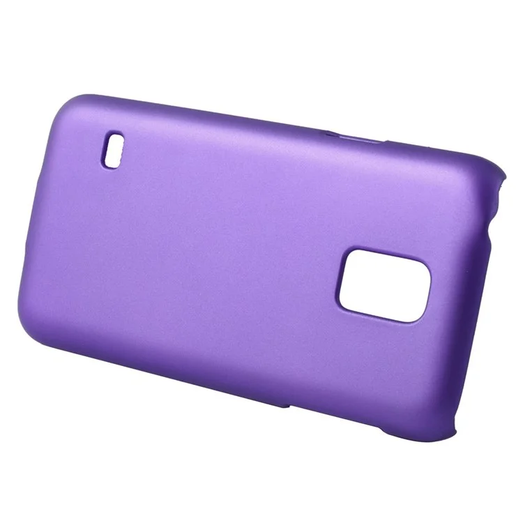 Matte Rubberized Plastic Case for Samsung Galaxy S5 Mini SM-G800 - Purple