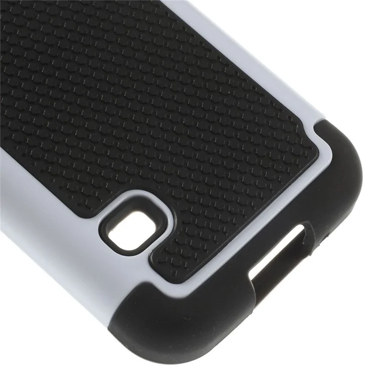 Football Grain Detachable PC + Silicone Combo Cover for Samsung Galaxy S5 Mini G800 - White