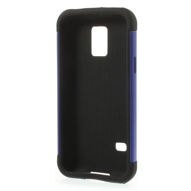 Blue for Samsung Galaxy S5 Mini G800 Football Grain PC + Silicone Hybrid Case Shell