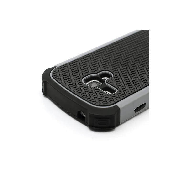 High Impact Combo Plastic & Silicone Case Cover for Samsung Galaxy S3 Mini I8190 - Black / Grey