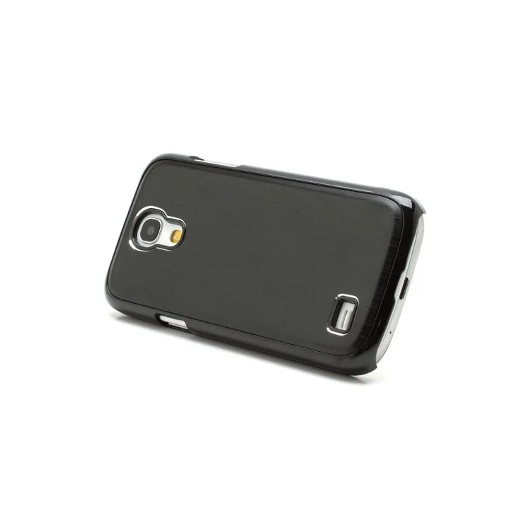 Black Brushed Aluminum Skin Plastic Hard Case for Samsung Galaxy S4 mini I9190 I9192 I9195