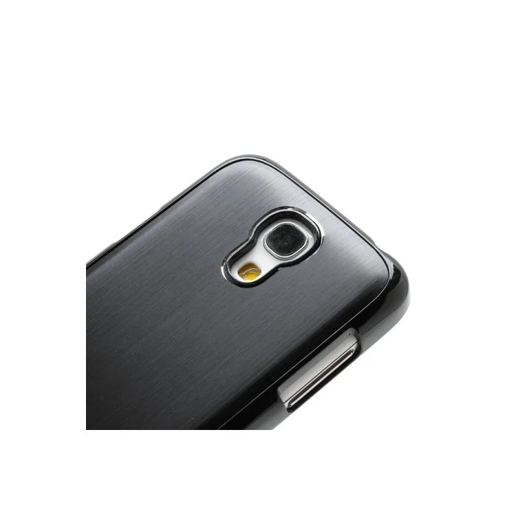 Black Brushed Aluminum Skin Plastic Hard Case for Samsung Galaxy S4 mini I9190 I9192 I9195