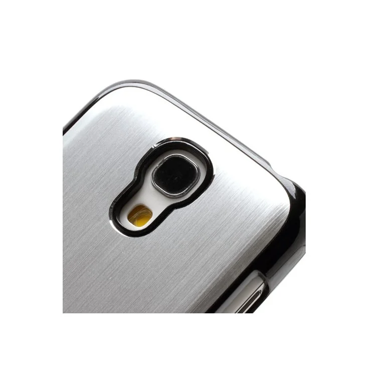 Silver Brushed Aluminum Skin Plastic Hard Cover for Samsung Galaxy S4 mini I9190 I9192 I9195