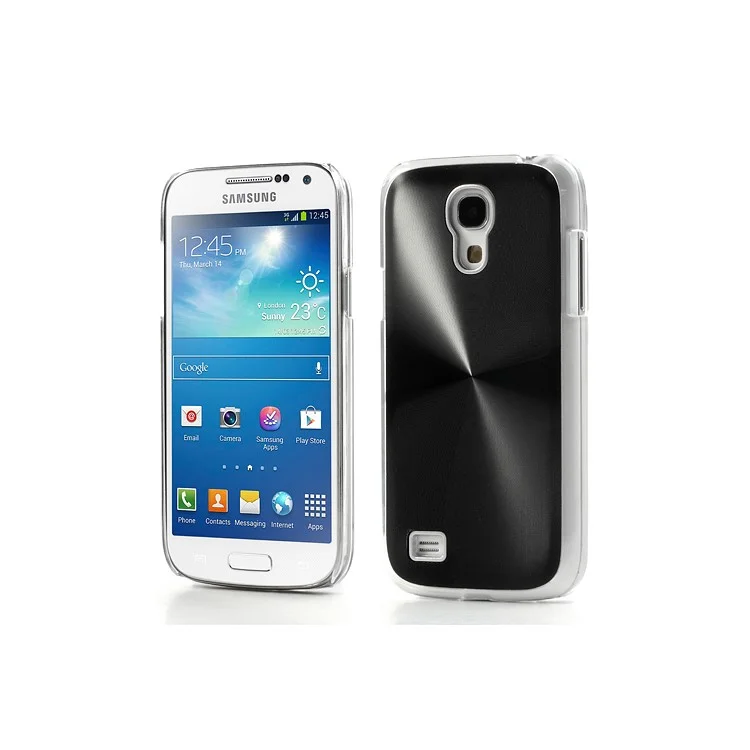 Black Metallic CD Veins Hard Case Shell for Samsung Galaxy S4 mini i9195 i9190