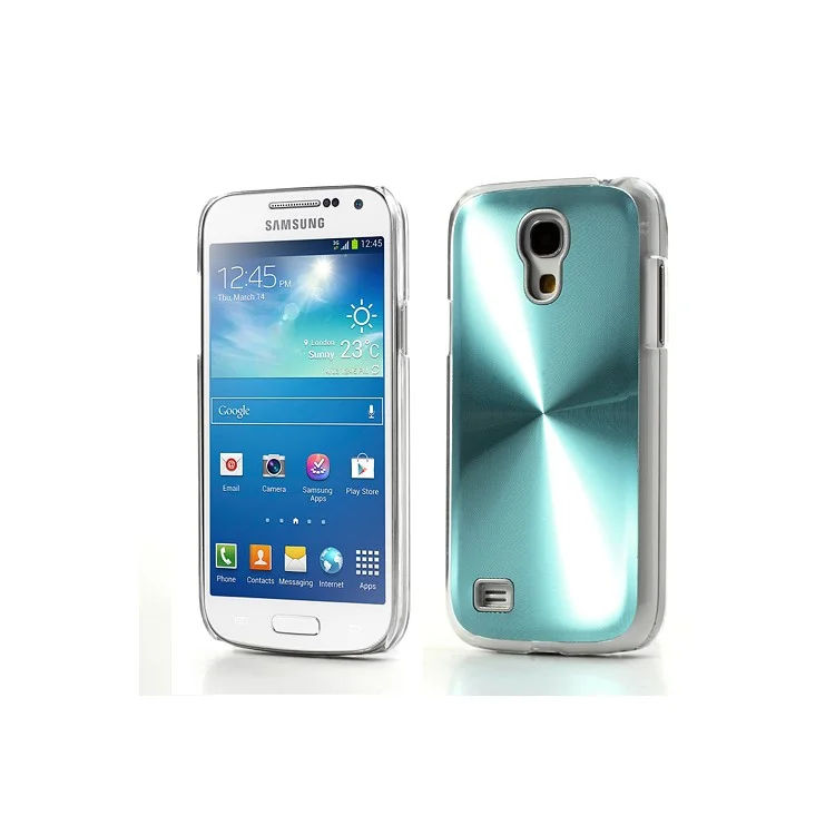 Baby Blue Metallic CD Veins Hard Case Skin for Samsung Galaxy S4 mini i9195 i9190