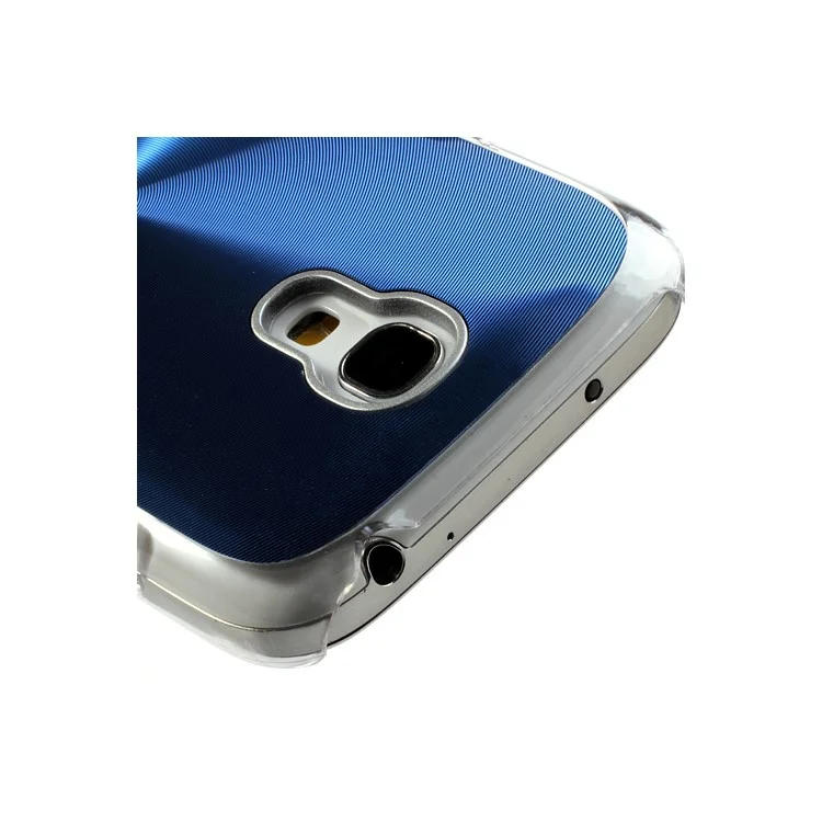 Dark Blue Metallic CD Veins Hard Phone Case for Samsung Galaxy S4 mini i9195 i9190