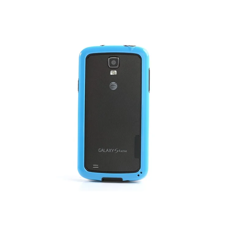 PC & TPU Hybrid Frame for Samsung Galaxy S4 Active I9295 I537 - Black / Blue