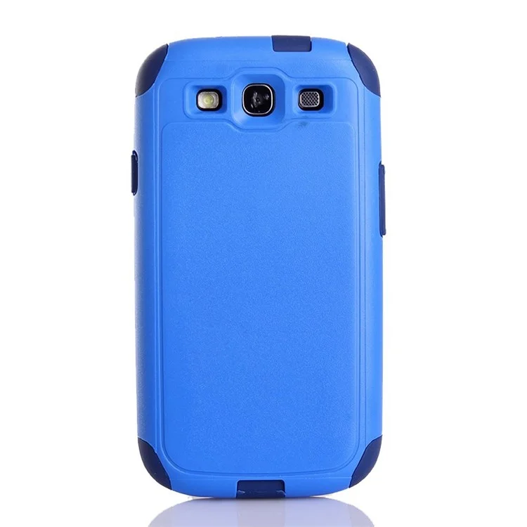 Shockproof Dustproof PC & TPU Hybrid Back Cover for Samsung Galaxy S3 i9300 - Blue