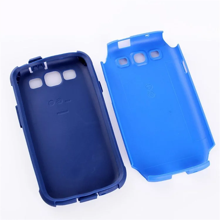 Shockproof Dustproof PC & TPU Hybrid Back Cover for Samsung Galaxy S3 i9300 - Blue