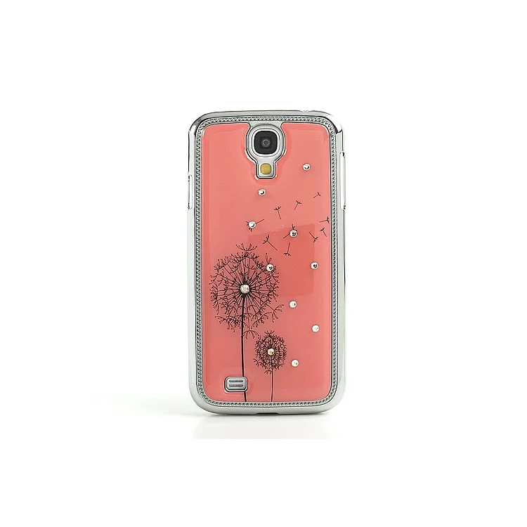 Pink Dandelion Sparkling Rhinestone Plated Hard Shell for Samsung Galaxy S4 IV i9500 i9505