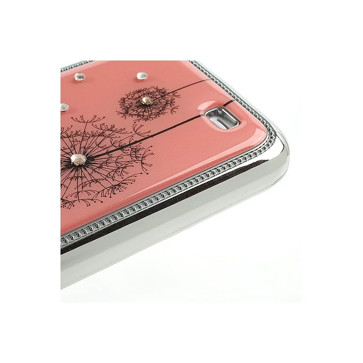 Pink Dandelion Sparkling Rhinestone Plated Hard Shell for Samsung Galaxy S4 IV i9500 i9505