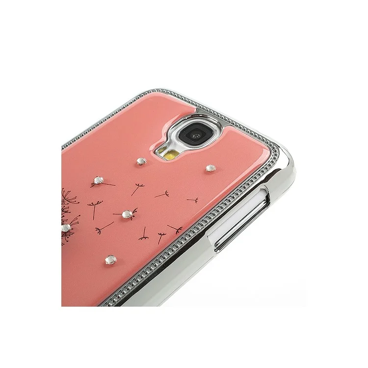 Pink Dandelion Sparkling Rhinestone Plated Hard Shell for Samsung Galaxy S4 IV i9500 i9505
