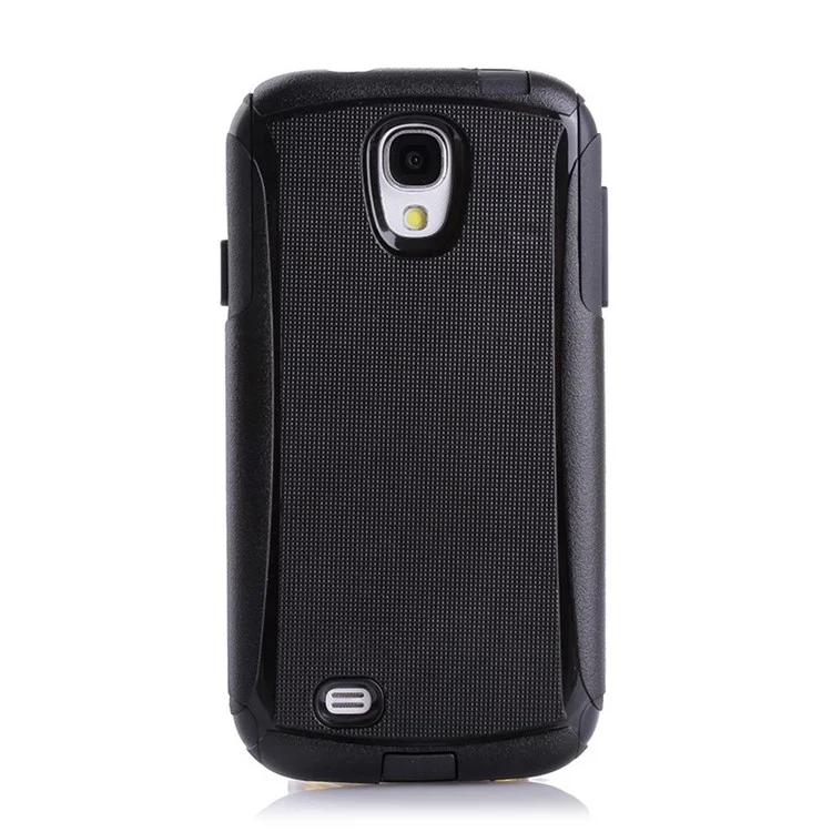Shockproof Dirt-proof PC + TPU Combo Protective Cover for Samsung Galaxy S4 I9500 I9502 I9505 - Black
