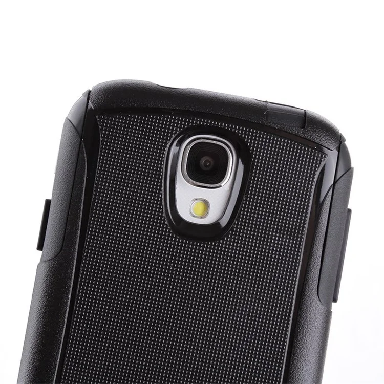 Shockproof Dirt-proof PC + TPU Combo Protective Cover for Samsung Galaxy S4 I9500 I9502 I9505 - Black