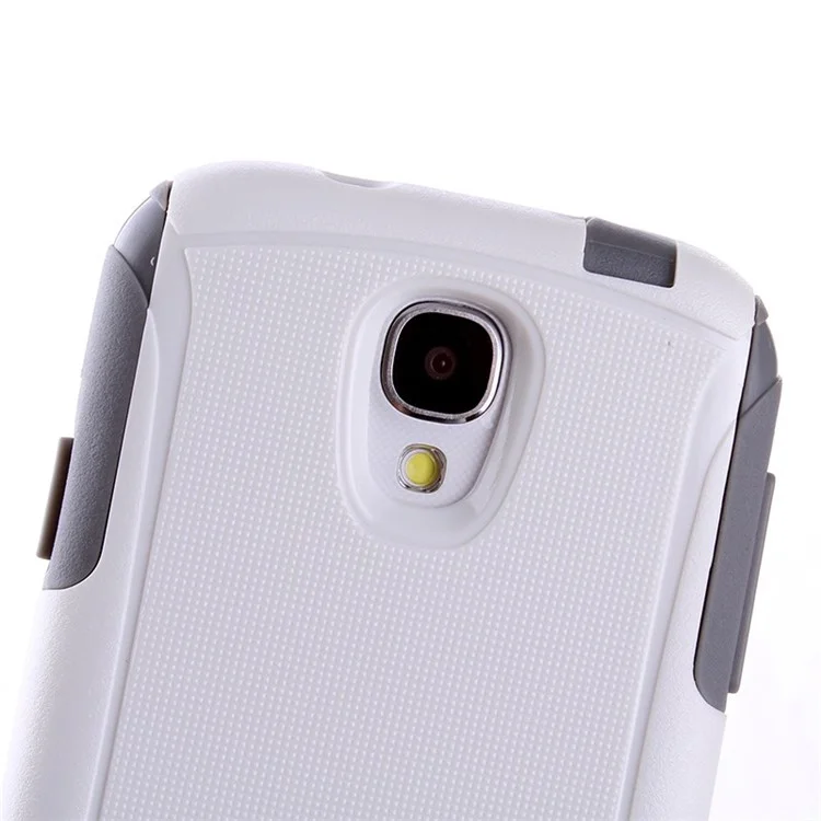Shockproof Dirt-proof PC + TPU Hybrid Protection Case for Samsung Galaxy S4 I9500 I9502 I9505 - White