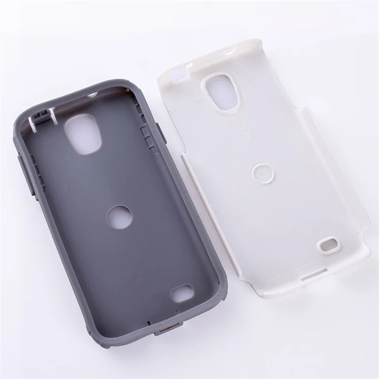 Shockproof Dirt-proof PC + TPU Hybrid Protection Case for Samsung Galaxy S4 I9500 I9502 I9505 - White