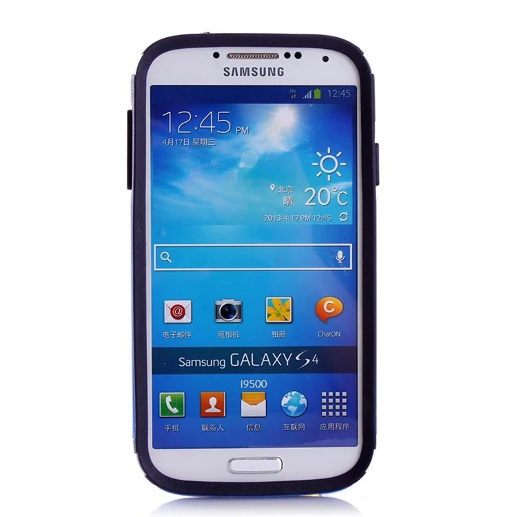 Shockproof Dirt-proof PC + TPU 2 in 1 Protective Shell for Samsung Galaxy S4 I9500 - Dark Blue