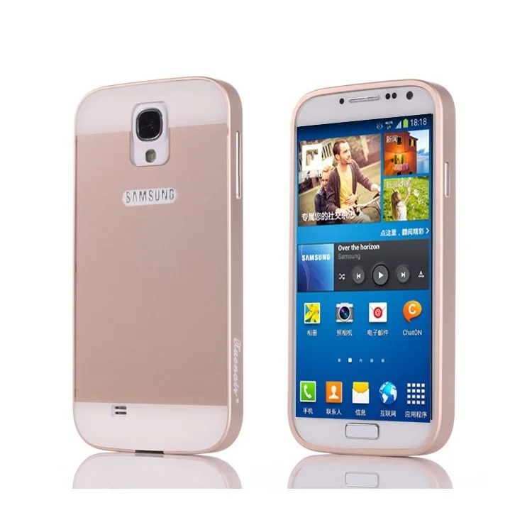 Xuenair Aluminum Metal Bumper Frame + PC Back Cover for Samsung Galaxy S4 I9500 - Gold