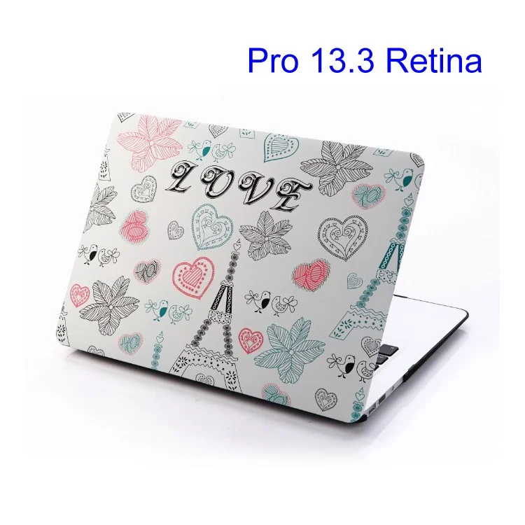 Love Eiffel Tower & Leaves Plastic Case for MacBook Pro 13.3 inch Retina Display (A1425)