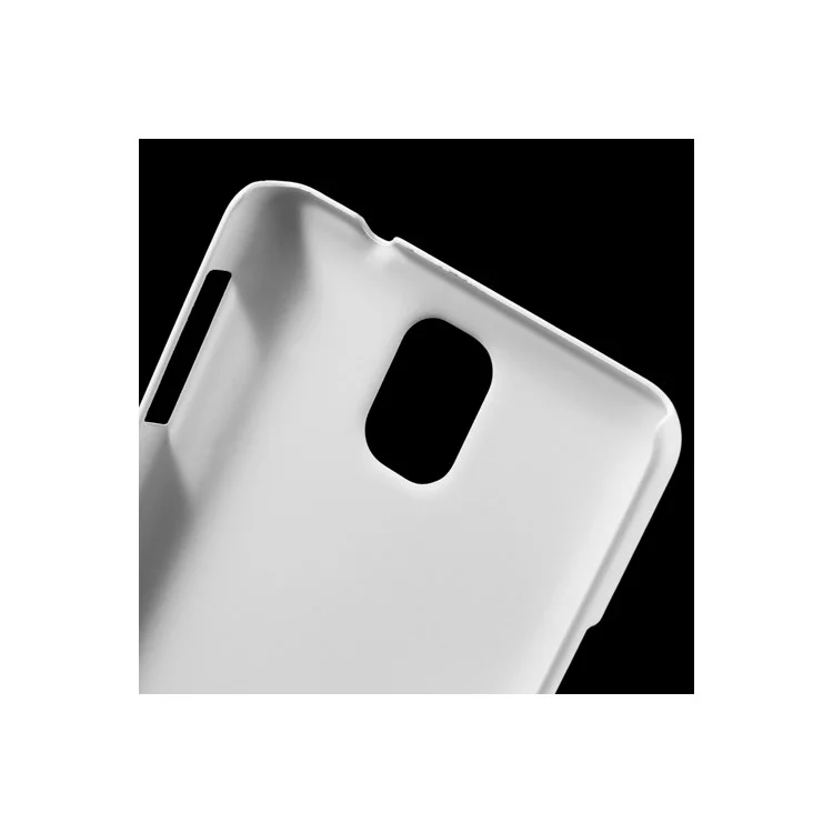 White Rubberized Coating Plastic Cover for Samsung Galaxy Note 3 N9000 N9005 N9002