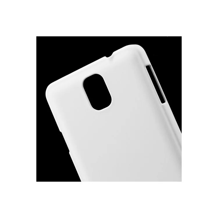 White Rubberized Coating Plastic Cover for Samsung Galaxy Note 3 N9000 N9005 N9002