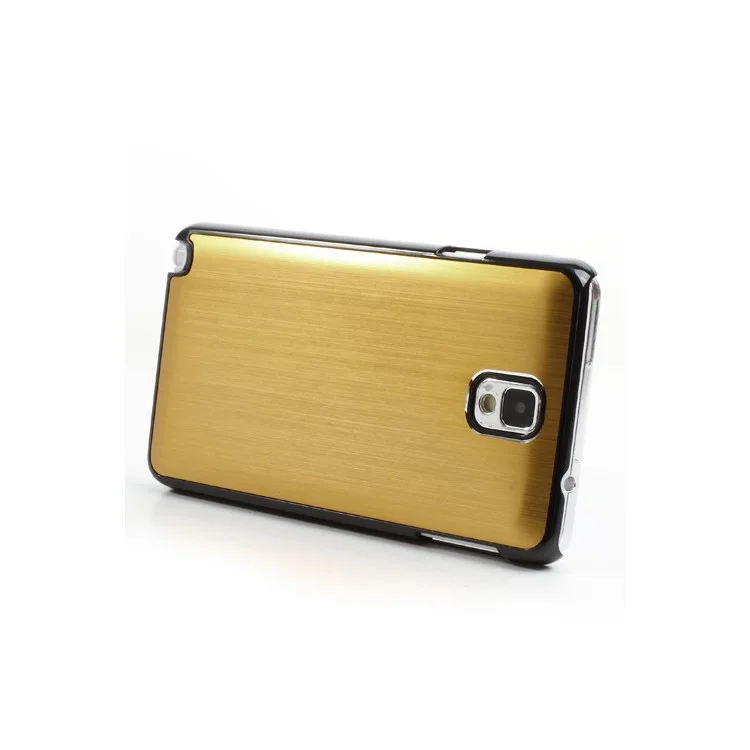 For Samsung Galaxy Note 3 III N9000 N9002 Brushed Aluminum Skin Hard Shell - Gold