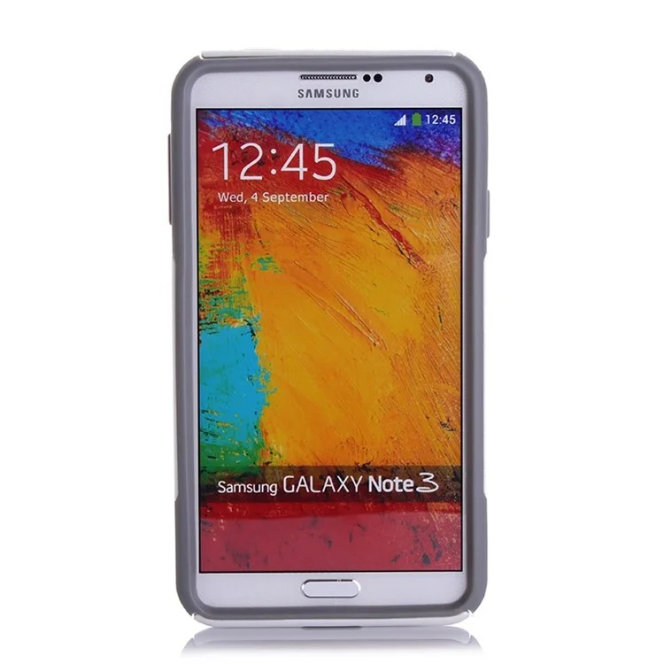 Wave Texture PC + TPU Combo Shockproof Dustproof Cover for Samsung Galaxy Note 3 N9005 N9002 N9000 - White