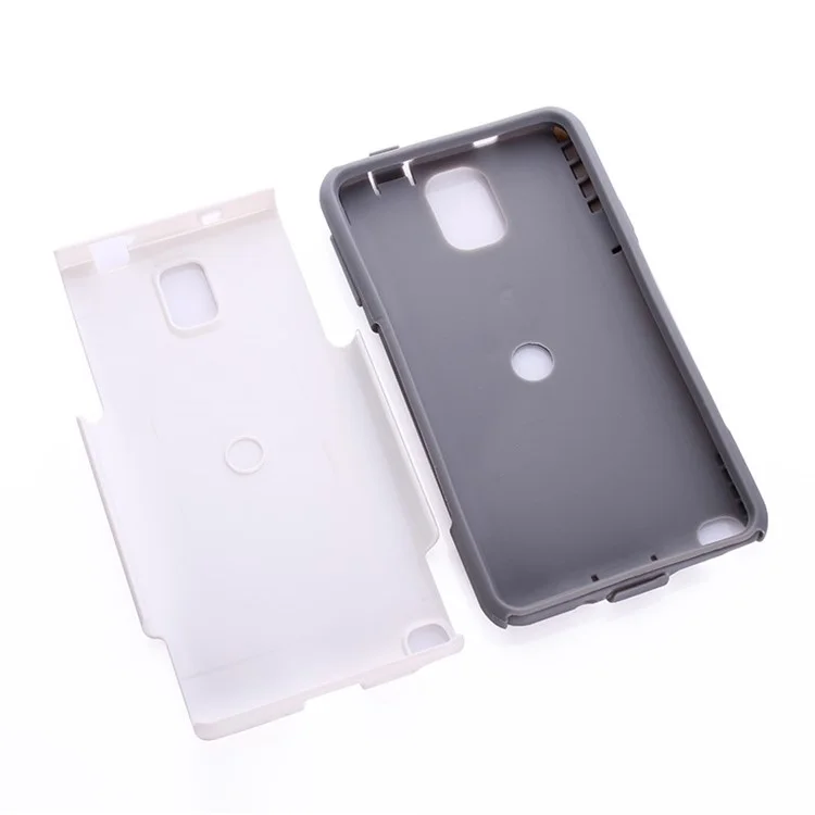 Wave Texture PC + TPU Combo Shockproof Dustproof Cover for Samsung Galaxy Note 3 N9005 N9002 N9000 - White