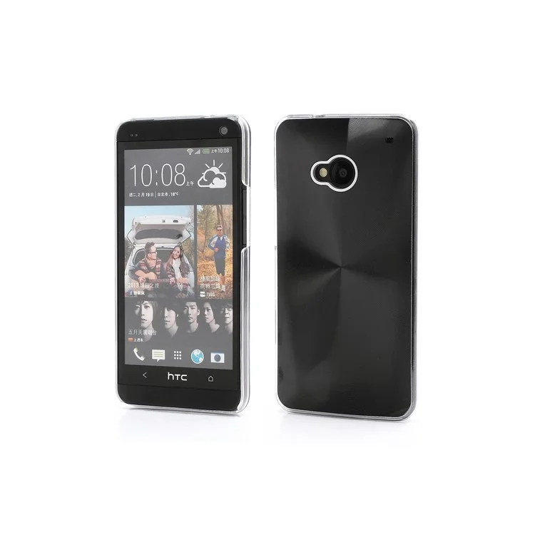 CD Veins Metal Aluminium Hard Case Shell for HTC One M7 801e - Black