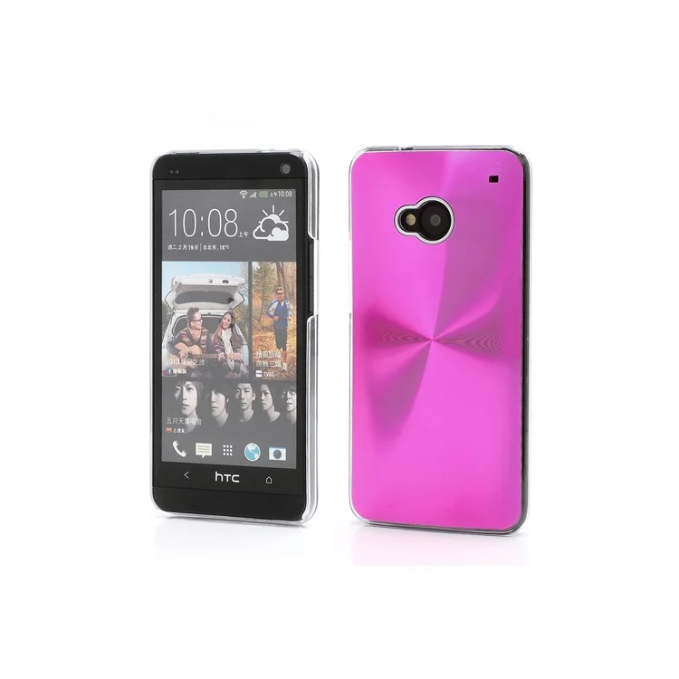 CD Veins Metal Aluminium Hard Case Shell for HTC One M7 801e - Rose