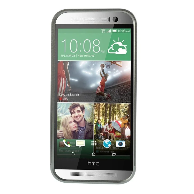 Grey Aluminum Alloy Sliding Bumper Frame for HTC One M8