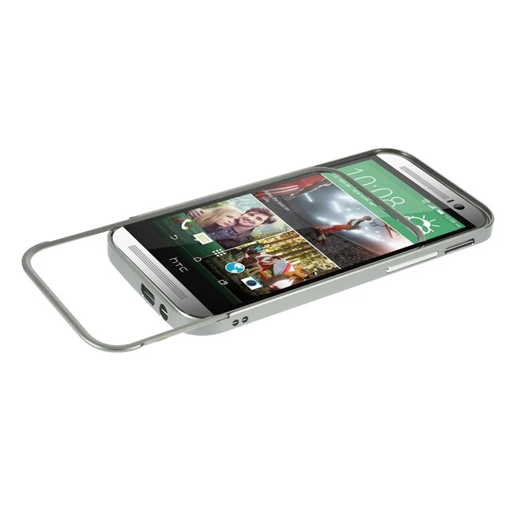 Grey Aluminum Alloy Sliding Bumper Frame for HTC One M8