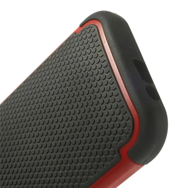 Football Grain PC + Silicone Combo Case for HTC One M8 - Red