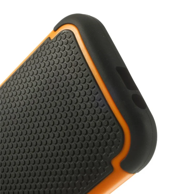 Football Grain PC + Silicone Combo Cover for HTC One M8 - Orange