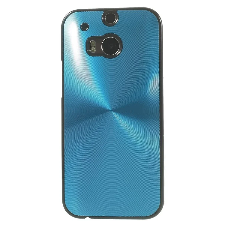 Light Blue for HTC One M8 Metallic CD Veins PC Shielded Cover