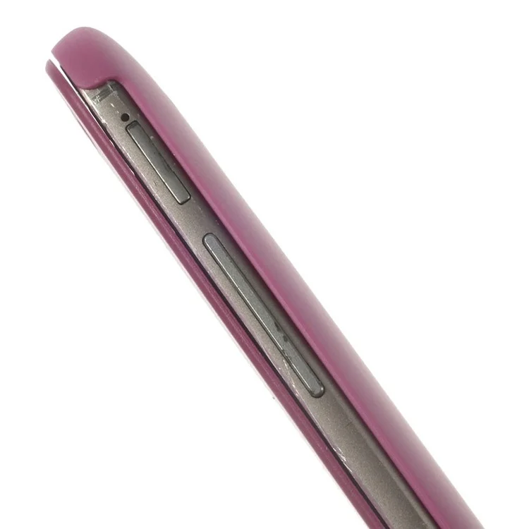 Dot View Smart Plastic Flip Case Cover for HTC One M8 - Purple