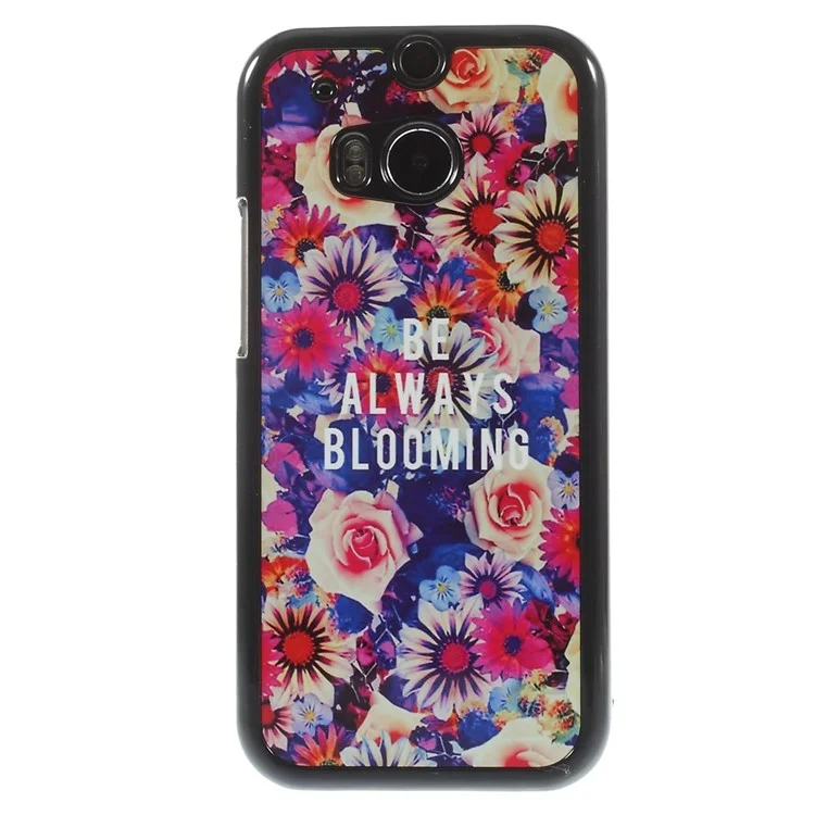 Aluminum Skin Hard PC Protective Case for HTC One M8 - Be Always Blooming