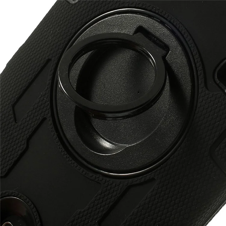 Black Snap-on PC + Silicone Hybrid Armor Case w/ Swivel Kickstand for Samsung Galaxy SV G900