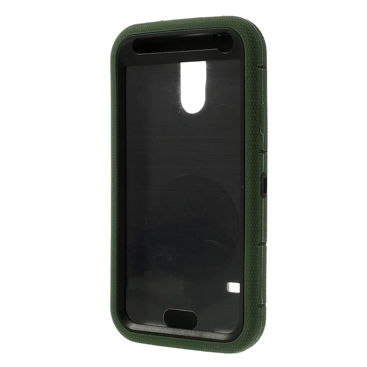 Army Green for Samsung Galaxy SV G900 3-Piece PC + Silicone High Impact Shell w/ Swivel Stand