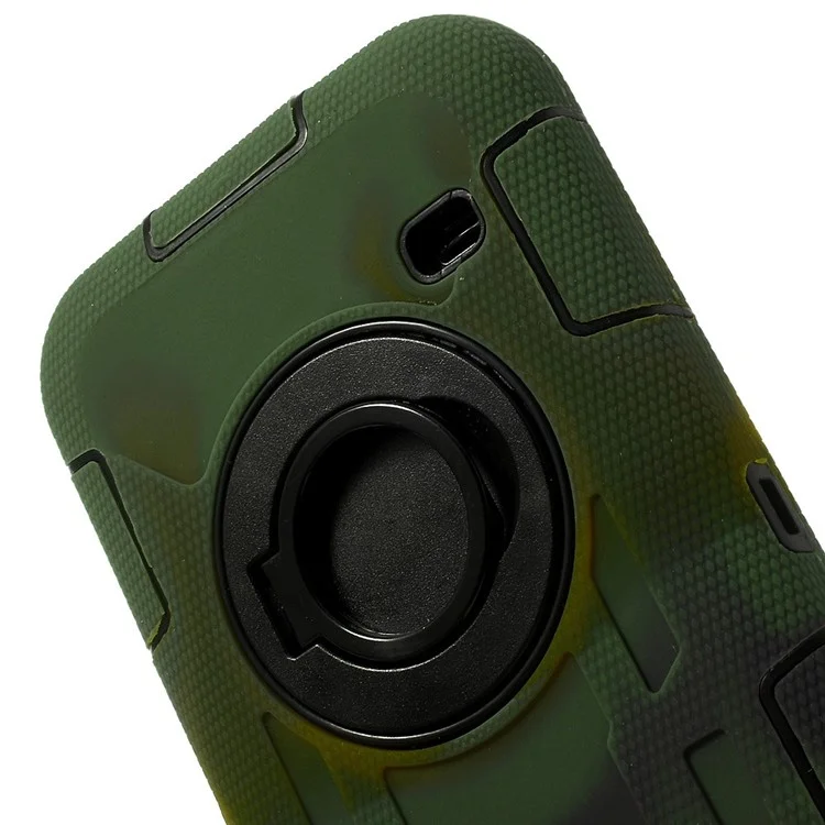 Camouflage for Samsung Galaxy SV G900 3-Piece PC + Silicone High Impact Case w/ Swivel Stand