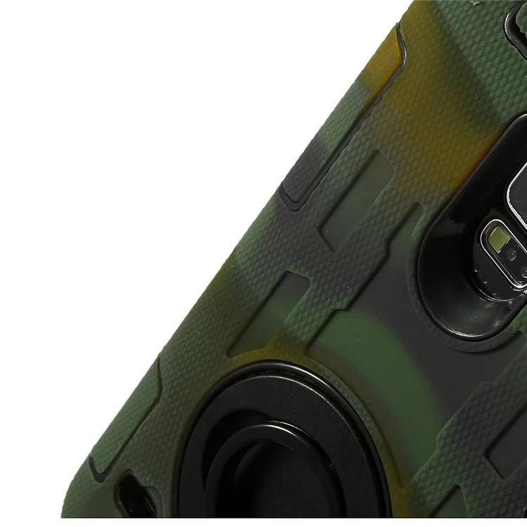 Camouflage for Samsung Galaxy SV G900 3-Piece PC + Silicone High Impact Case w/ Swivel Stand