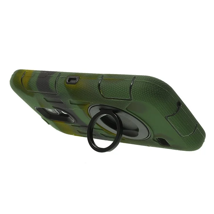 Camouflage for Samsung Galaxy SV G900 3-Piece PC + Silicone High Impact Case w/ Swivel Stand