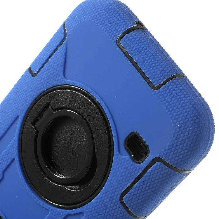 Deep Blue for Samsung Galaxy SV G900 3-Piece PC + Silicone Combo Armor Shell w/ Swivel Stand