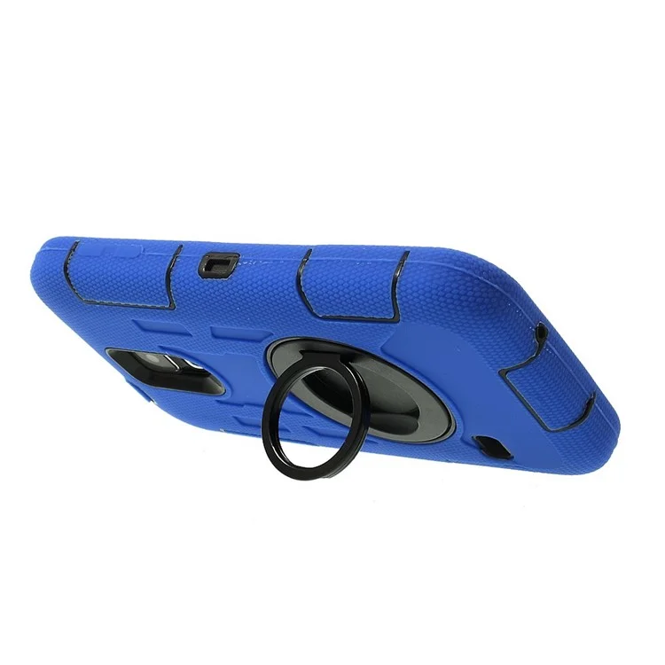 Deep Blue for Samsung Galaxy SV G900 3-Piece PC + Silicone Combo Armor Shell w/ Swivel Stand