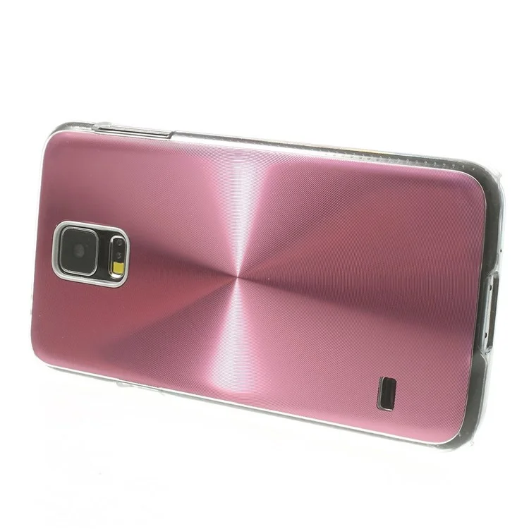 Pink Metallic CD Veins Hard Back Case for Samsung Galaxy S5 G900 G900F