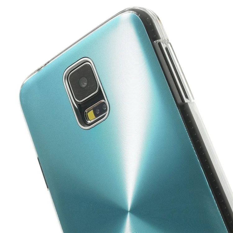 Light Blue for Samsung Galaxy S5 G900 G900T Metallic CD Veins Hard Cover