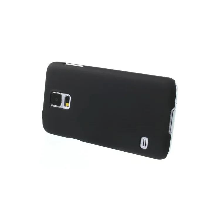 Black Rubberized Plastic Hard Case for Samsung Galaxy S5 G900 GS 5