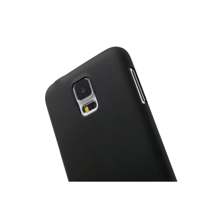 Black Rubberized Plastic Hard Case for Samsung Galaxy S5 G900 GS 5