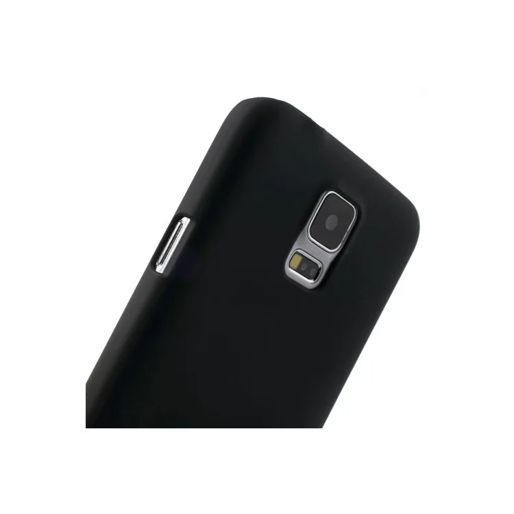 Black Rubberized Plastic Hard Case for Samsung Galaxy S5 G900 GS 5