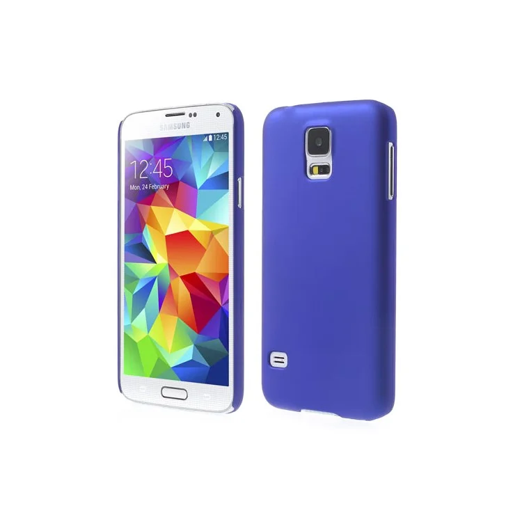 Dark Blue Rubberized PC Hard Case for Samsung Galaxy S5 G900 GS 5